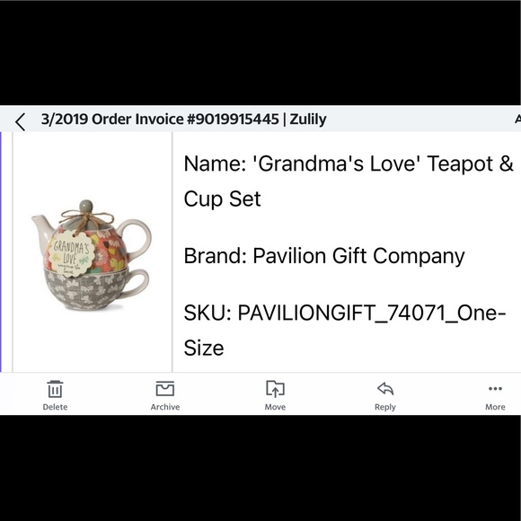 Grandma’s Love-Teapot & cup gift set. So cute! Pavilion Gift Company.  NWT boxed - Picture 5 of 6